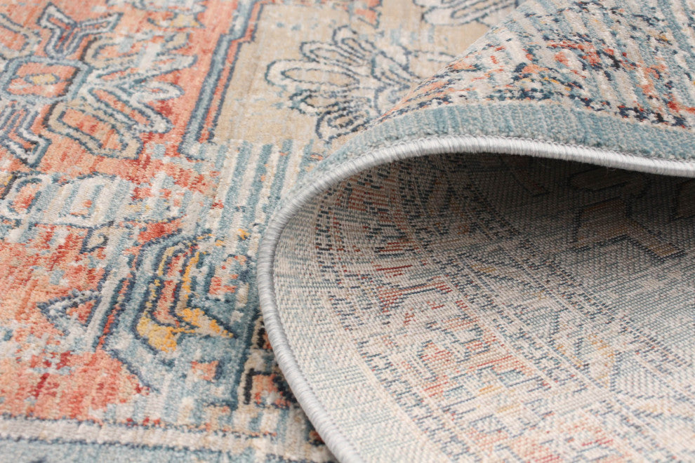 eCarpetGallery Living Room Rug, Blue, 5'3" x 6'7"