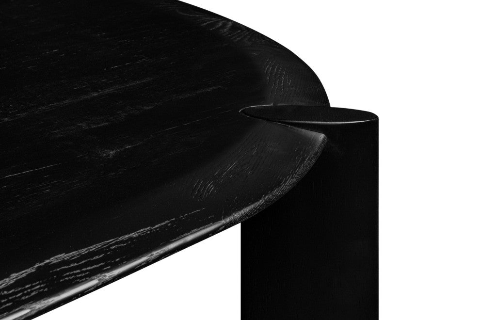 Modrest Steven Modern Black Oval Dining Table