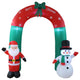 Christmas Inflatable Santa Claus & Snowman Arch Yard Decoration, 8'