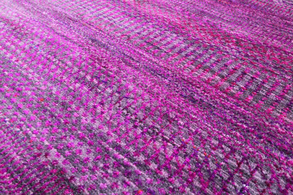 8' 11" X 18' 3" Super Savannah Gabbeh Handmade Wool and Silk Rug Q6868