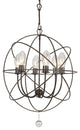 Crystorama SOL-9326-EB, 6-Light Outdoor Chandelier, English Bronze