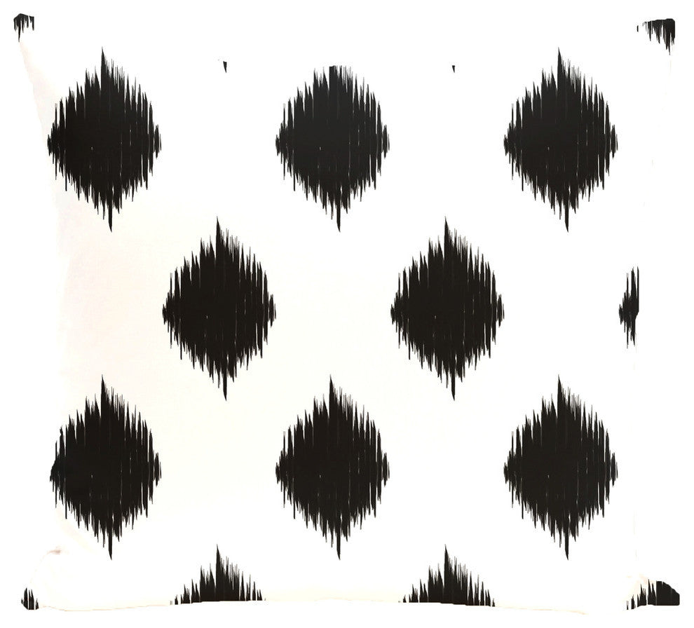 Geometric Decorative Geometric Print Pillow, Black, 18"x18"