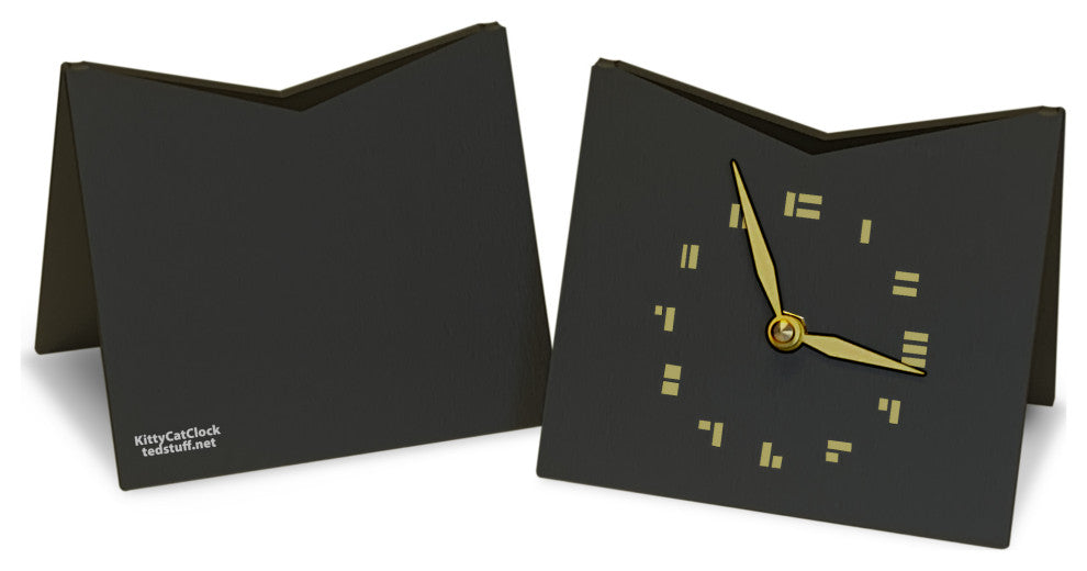 The KittyKat Clock in Black