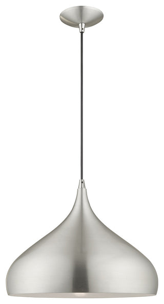 Livex Lighting Brushed Aluminum 1-Light Mini Pendant