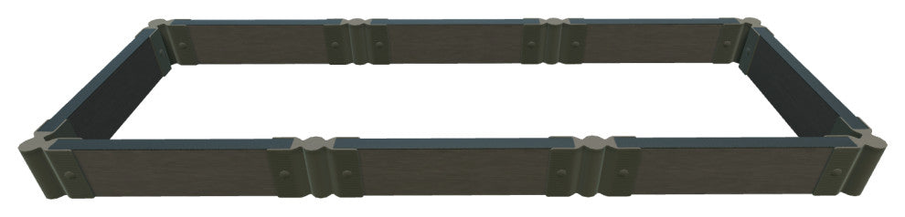 Weathered Wood 2" Tool Free, 2'x6x5.5' Garden Raised Bed