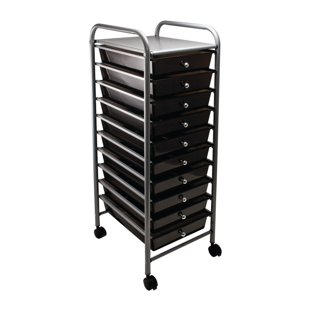 10 Drawer Organizer, Smoke-colored Drawers