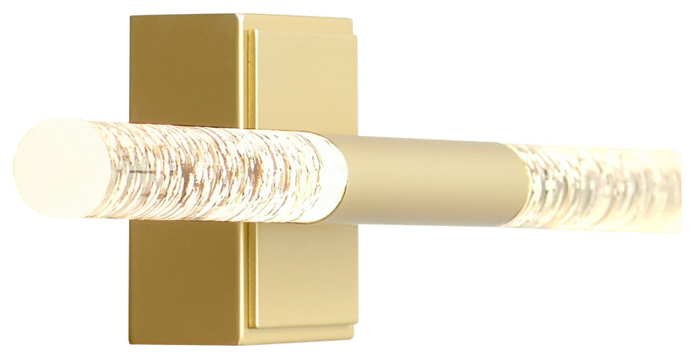Integrated LED Satin Gold Vanity Light
