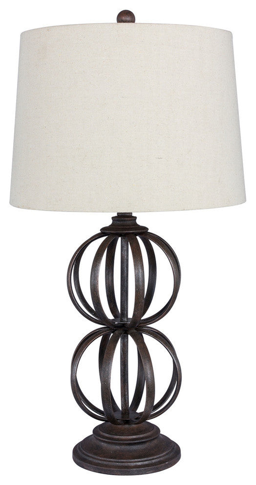 Fangio Lighting's 31" Bronze Metal Ball Table Lamp