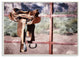 Saddle On Fence Farm Horse Riding Painting, 10"x15"