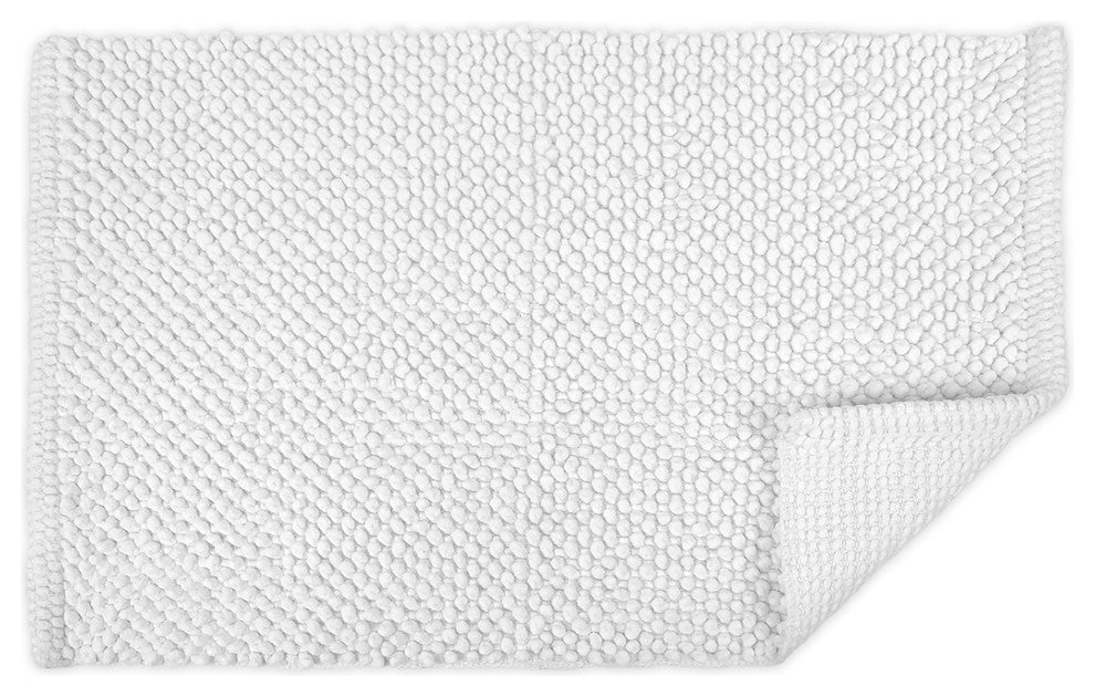 White Popcorn Rug, 17"x24"