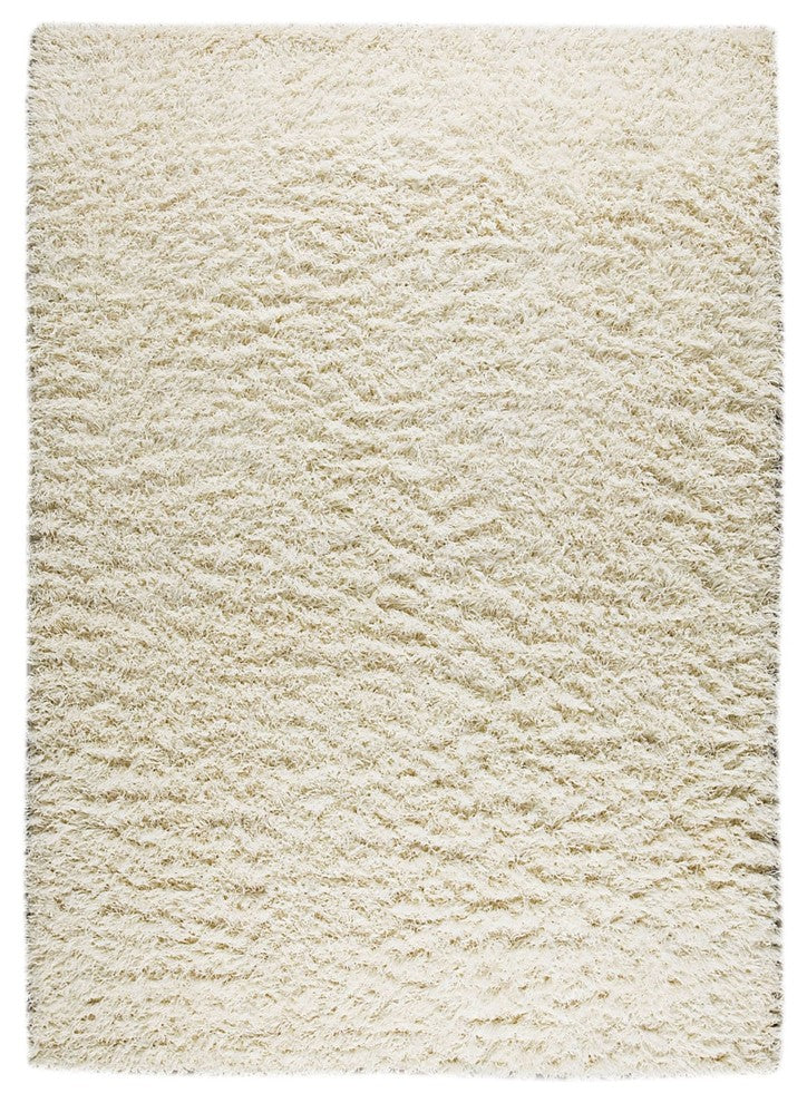 Hand Knotted White New Zealand Wool Area Rug