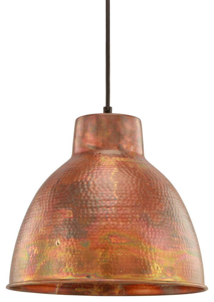 Nisha 1-Light Pendant, Burnt Copper, Burnt Copper