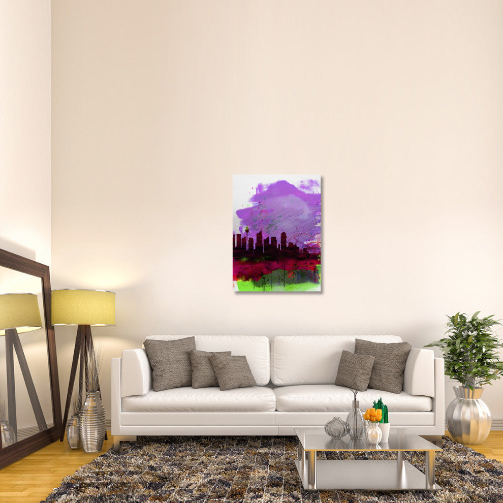 "Sydney Watercolor Skyline 2" Fine Art Print