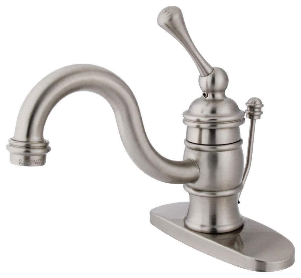 Kingston Brass Single-Handle Bathroom Faucet With Pop-Up Drain, Brushed Nickel
