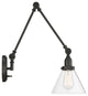 Drake 1-Light Adjustable Sconce, Matte Black