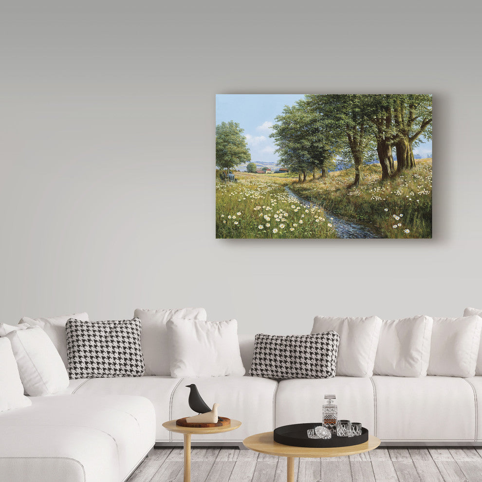 Bill Makinson ''Beeches And Daisies'' Canvas Art, 32"x22"