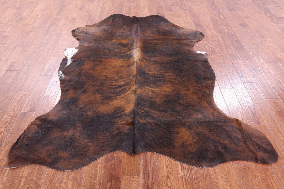 Organic Natural Hair-On Cowhide Area Rug 7' 6" X 6' 4" C1982