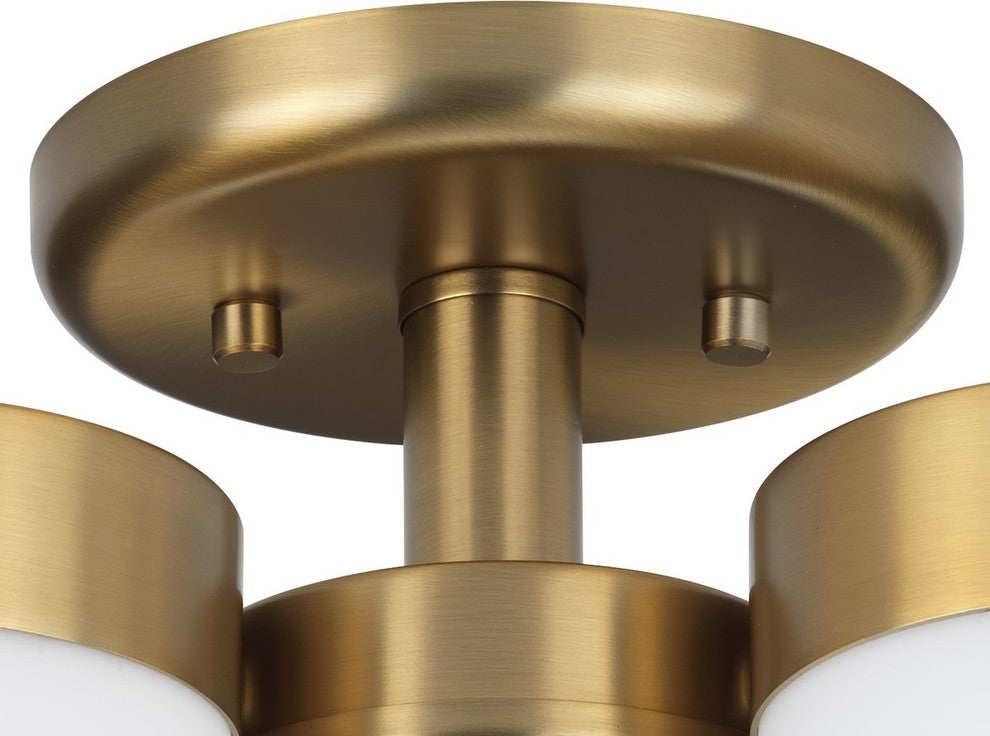 Elevate 3-Light Flush Mount, Brushed Bronze