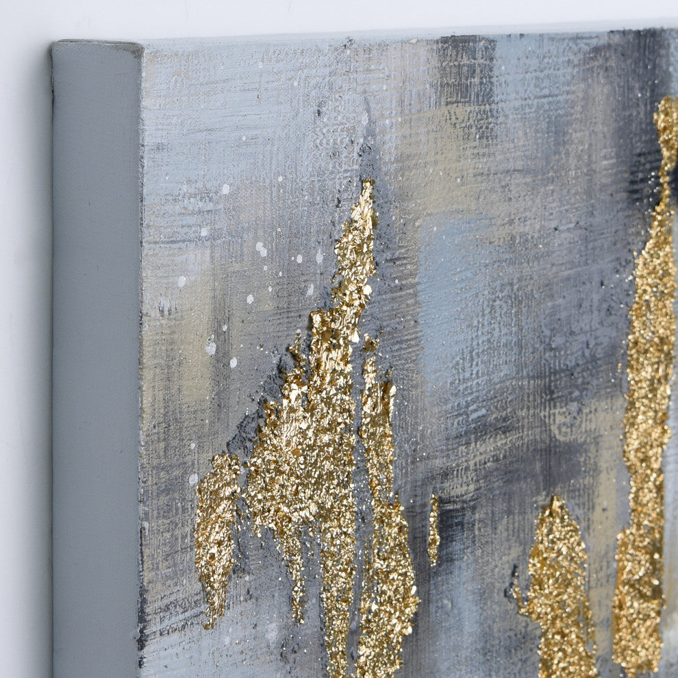 Golden Lighting 1 Textured Metallic Hand Painted Wall Art by Martin Edwards
