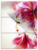 "Fashion Woman With Abstract Hair" Digital Metal Wall Art, 3 Panels, 28"x36"