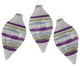 Stripes Finial Christmas Ornaments, Set of 3