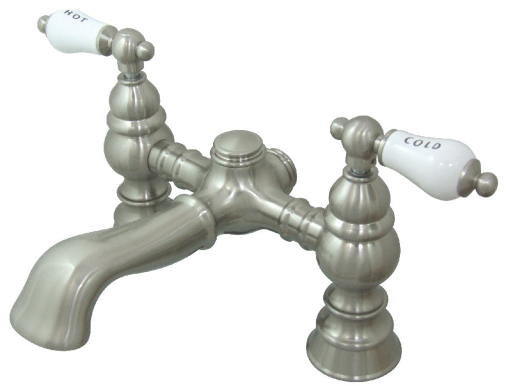 Kingston Brass 7" Deck Mount Tub Faucet, Brushed Nickel