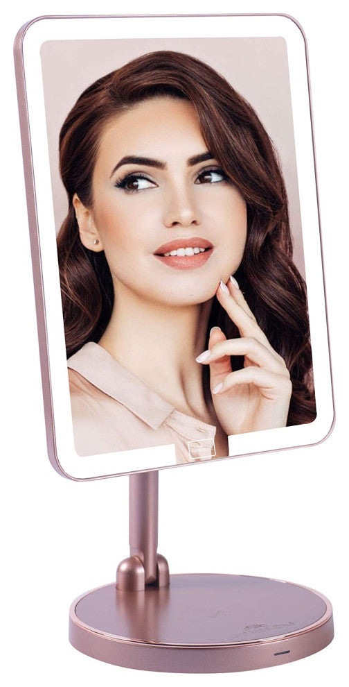 Royale Petit Makeup Mirror, Smart Touch With LED Lights, Rose Gold