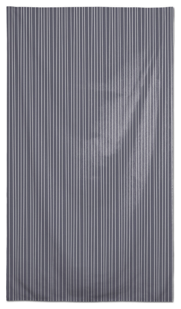 Dark Gray Loose Lines 58 x 102 Outdoor Tablecloth