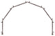 Magnolia 13/16" 6-Sided Bay Window Curtain Rod, Cocoa