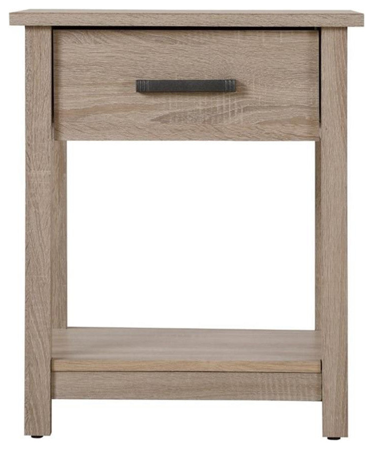 Glory Furniture Salem 1 Drawer Nightstand in Sandle Wood