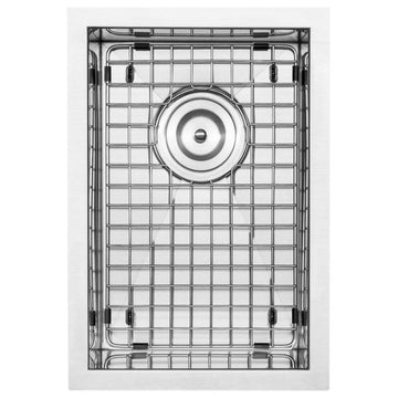 12" Zero Radius Undermount 16-Gauge Stainless Steel Kitchen and Bar Sink, Sink W