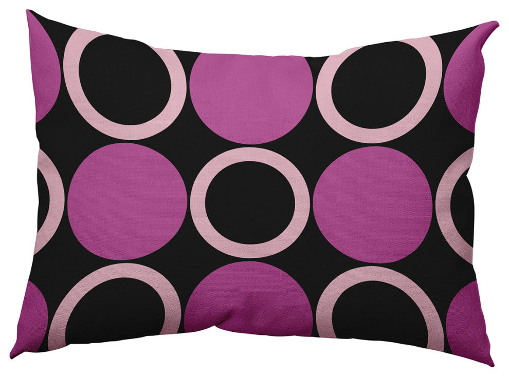 Mod Circles Accent Pillow, Orchid, 14"x20"