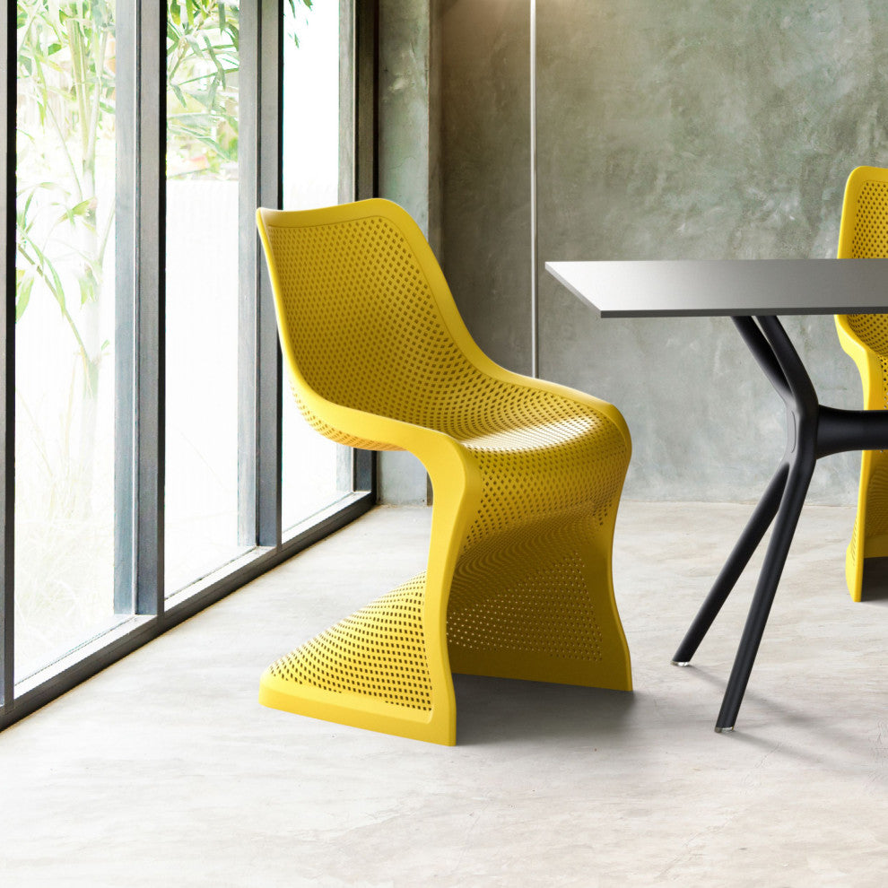 Compamia Bloom Outdoor Dining Chairs, Set of 2, Yellow
