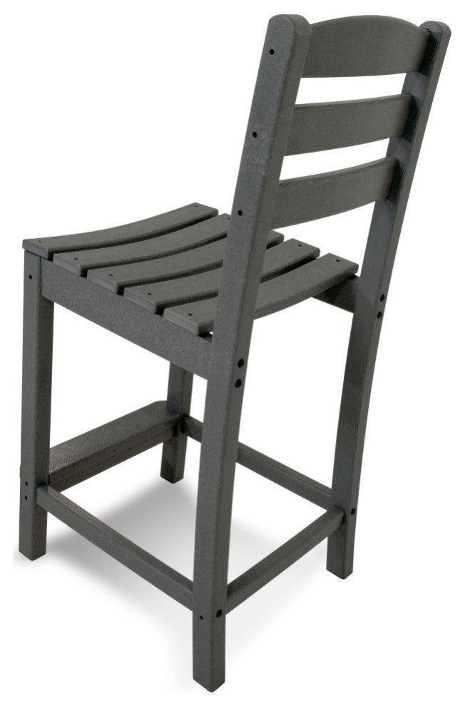 POLYWOOD La Casa Cafe Counter Side Chair, Pacific Blue