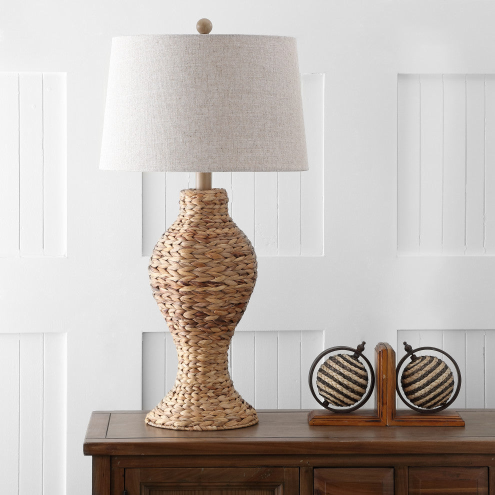 Elicia 31" Seagrass Weave Table Lamp, Natural