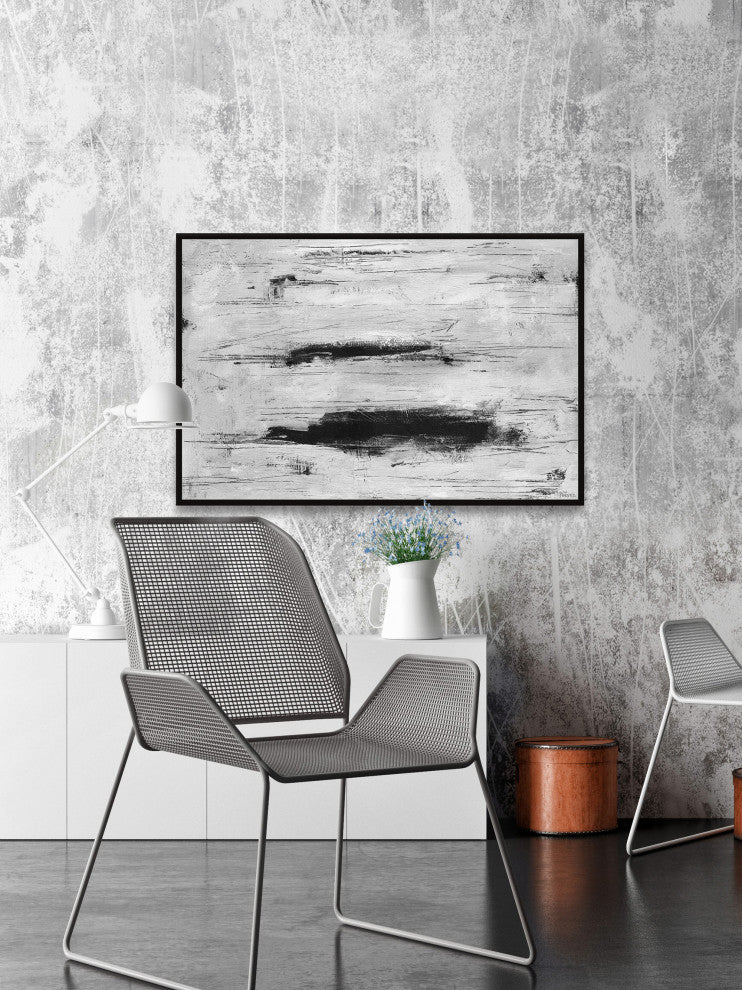 "Brief Struggle" Floater Framed Painting Print on Canvas, 36x24
