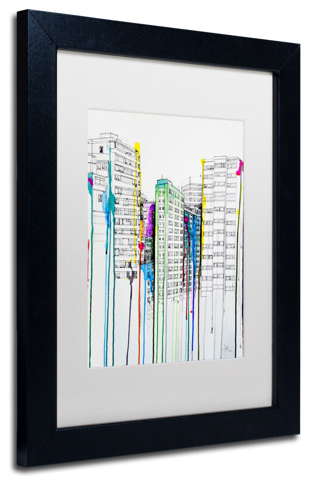 Marc Allante 'Hold Your Breath' Art, Black Frame, White Mat, 14x11