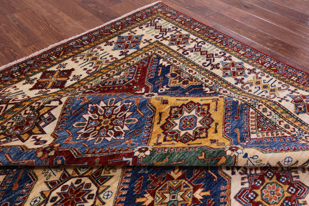 Super Kazak Hand-Knotted Wool Rug 7' 10" X 10' 6" Q5216