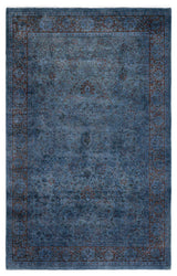 Overdyed, One-of-a-Kind Handmade Area Rug Gray, 4'1"x6'4"