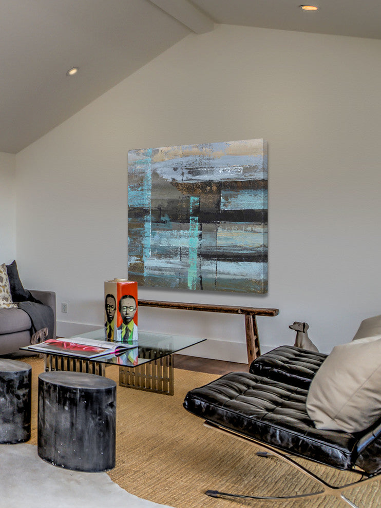 "Urban Construct I" Painting Print on Canvas by Julie Joy