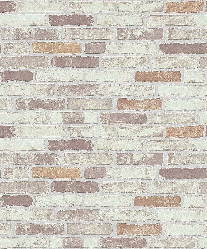 Brick Beige Brown CrÃ©me Wood Stone Wallpaper Roll Modern Urban Chic Wall Decor