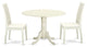 3 Pc Dublin Kitchen Table Set -Dining Table And 2 Wood Seat Kitchen Chairs