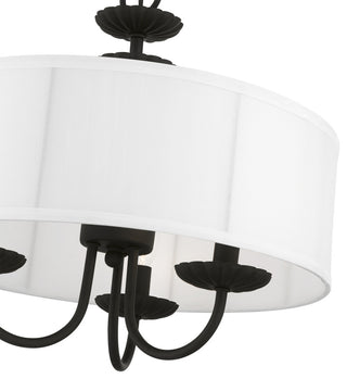 Livex Lighting 3 Light Black Pendant Chandelier