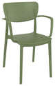 Loft Round Bistro Set 3 Piece With 24" Table Top Olive Green