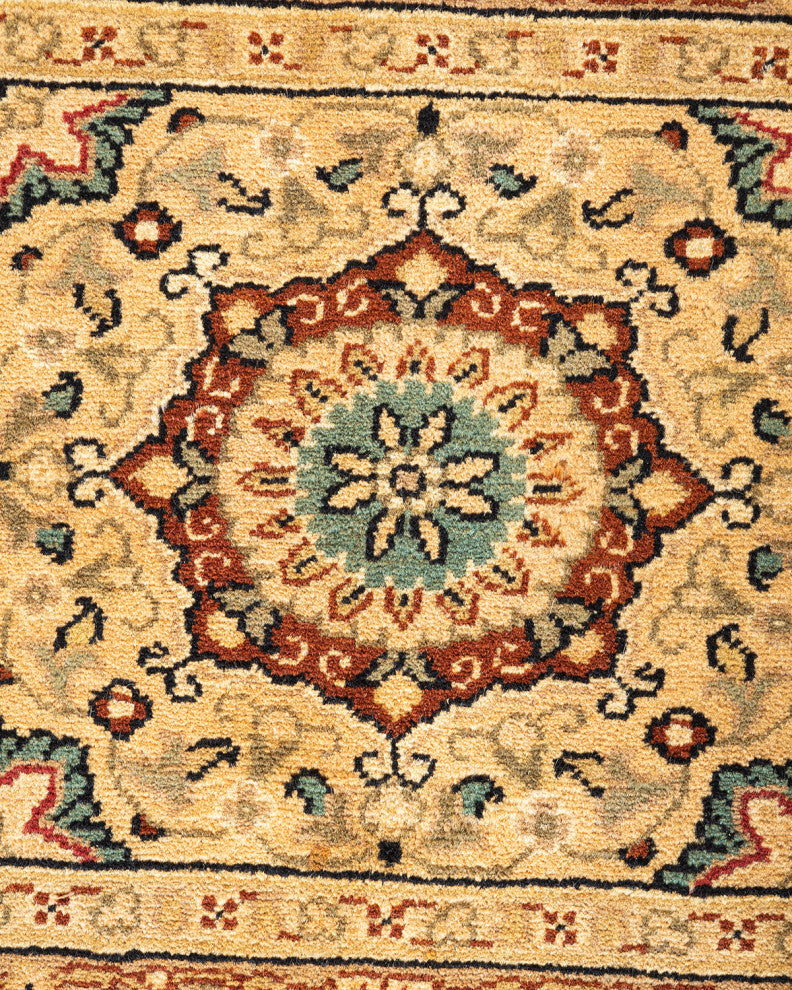 Mogul, One-of-a-Kind Hand-Knotted Area Rug Yellow, 9'1"x12'2"