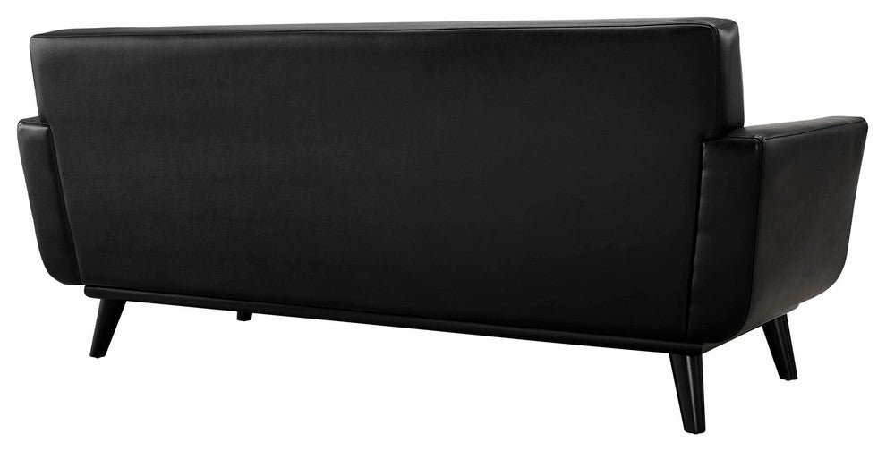 Modern Contemporary Living Room Loveseat Black