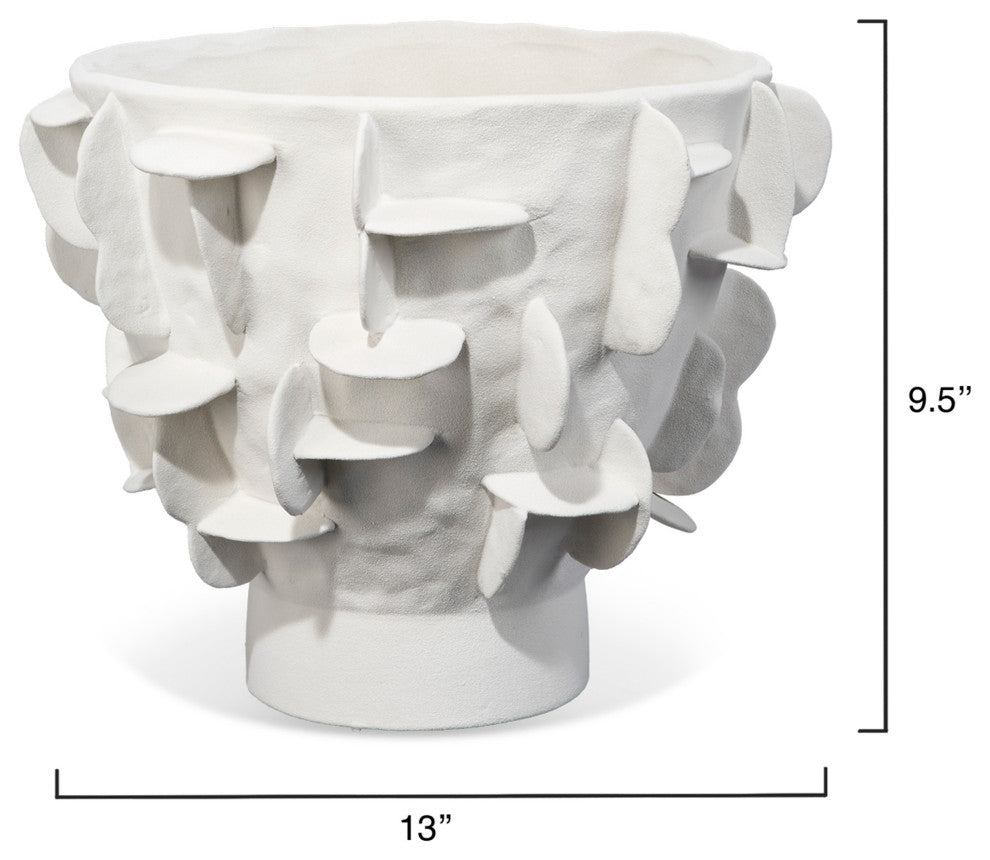 Helios Ceramic Vase, White