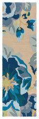 Surya Rain RAI-1231 2'6"x8' Rug, Bright Blue/Sky Blue/Beige