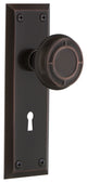 New York Plate Passage Mission Knob, Timeless Bronze
