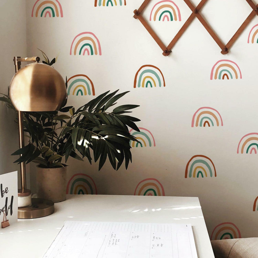 Retro Rainbow Peel And Stick Wall Decals